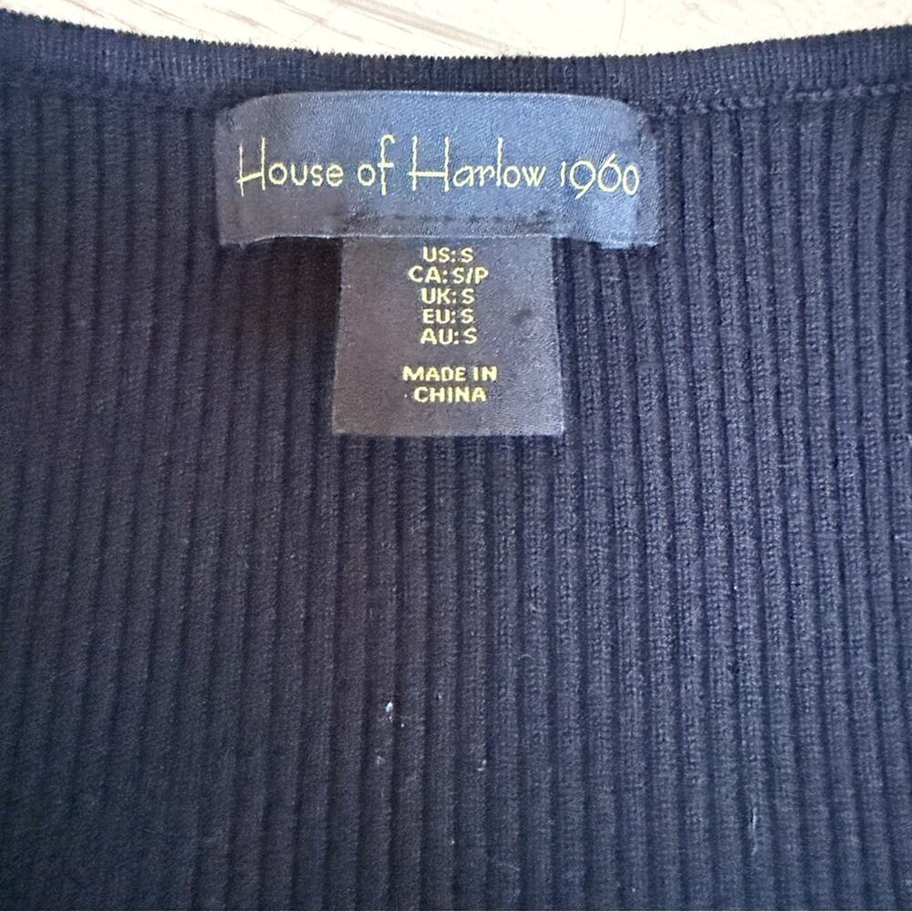 House of Harlow 1960 Black rib knit Cutout Midi Dress size small - Picture 10 of 11